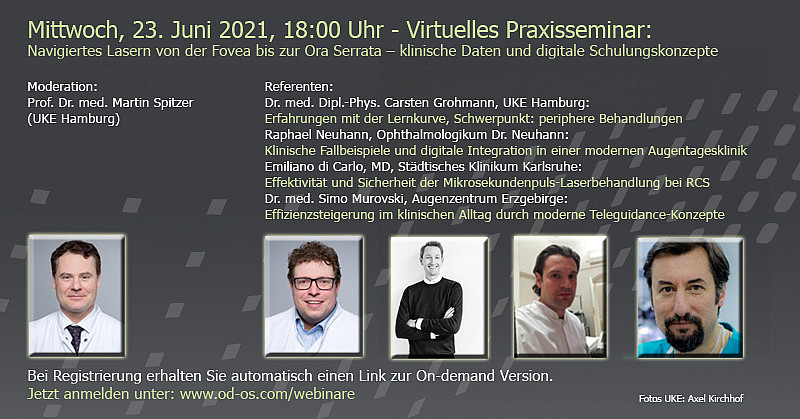Virtuelles Praxisseminar: Navigiertes Lasern von der Fovea bis zur Ora Serrata